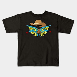 Cool cowboy logo Kids T-Shirt